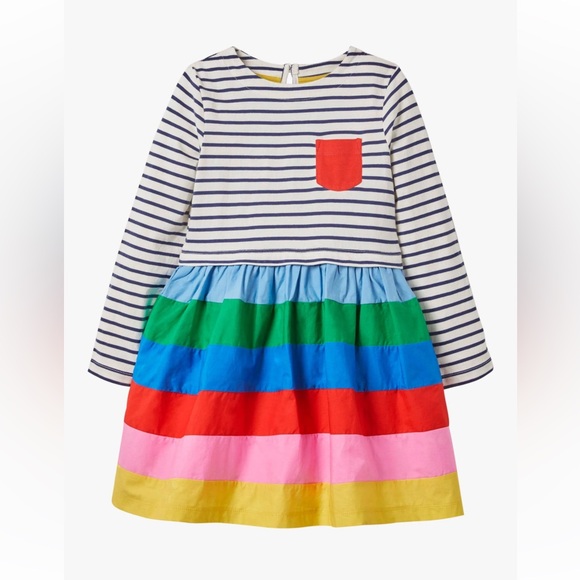 Mini Boden Other - Mini Boden Striped Dress Colorful Girls Size 9